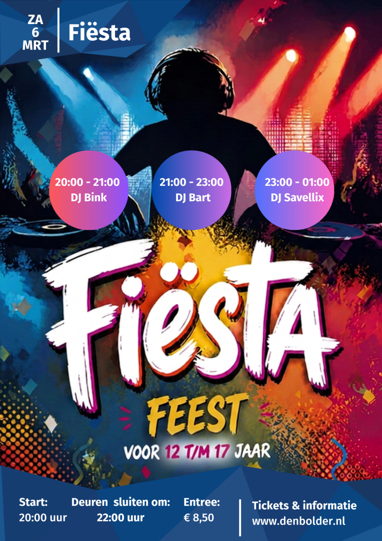 Poster Fi&euml;sta op 6 maart 2027