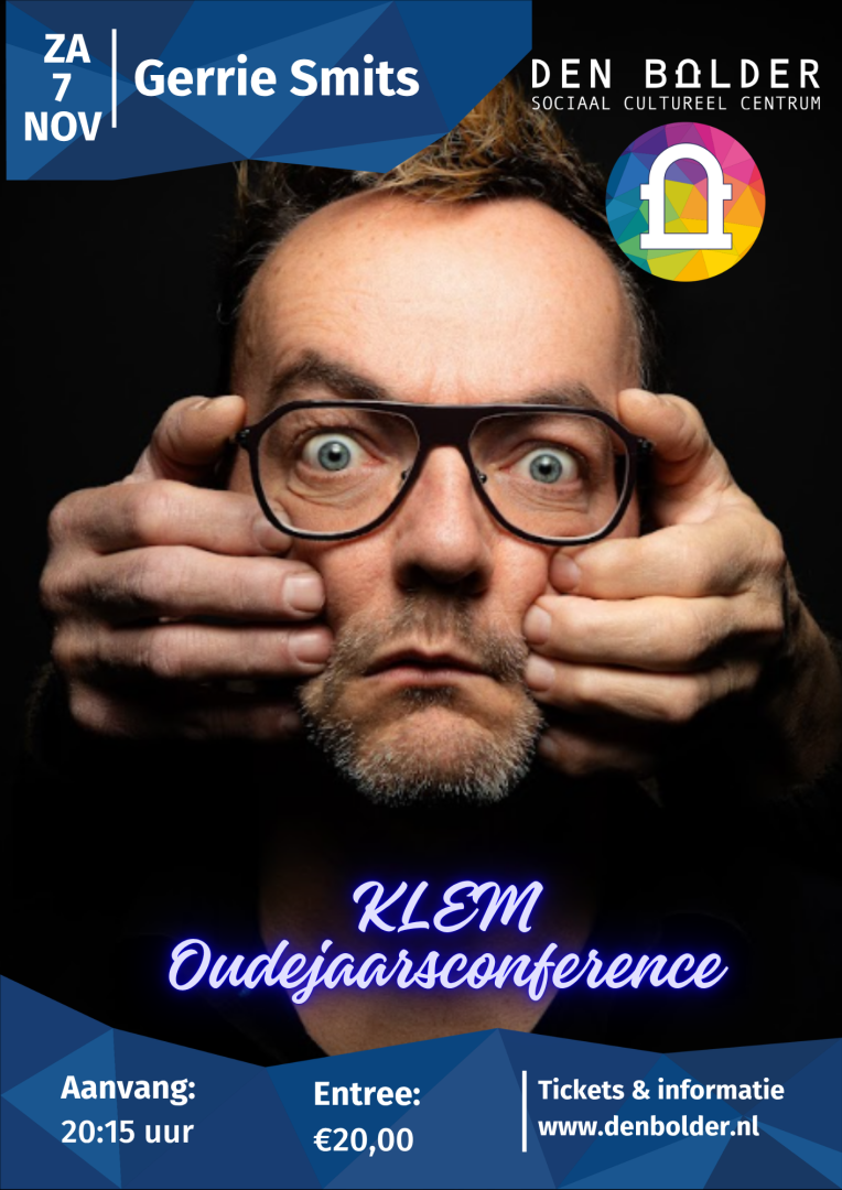 poster_gerrie_smits_-_klem_oudejaarsconference Gerrie Smits - Oudejaarsconference KLEM - Den Bolder